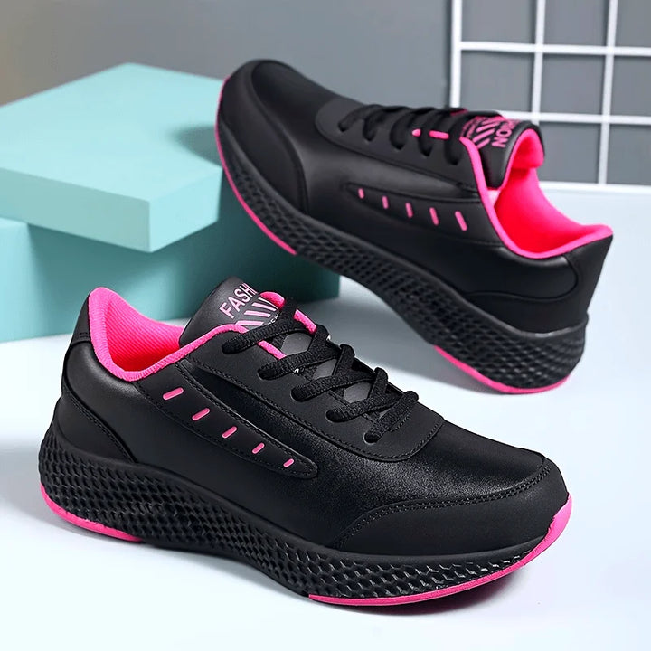 Women's Lightweight Leather Running Sneakers