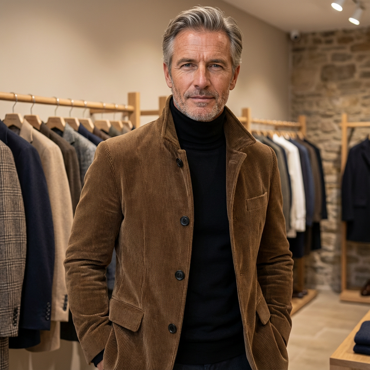 Men's Wool-Mix Tailored Coat