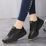 Women's Lightweight Leather Running Sneakers