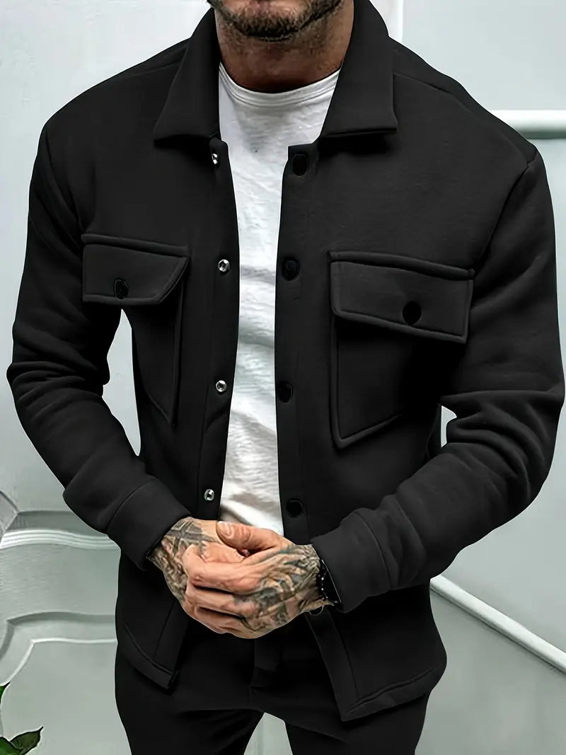 Men’s Oversized Fleece Shirt Jacket