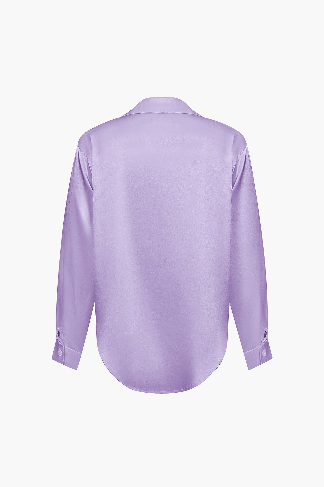 Women's Silk Satin Button Up Shirt Long Sleeve Blouse