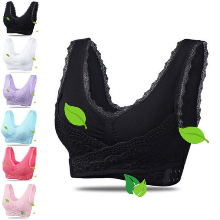 Women's Cotton Front Cross Wireless Support Bra Summer