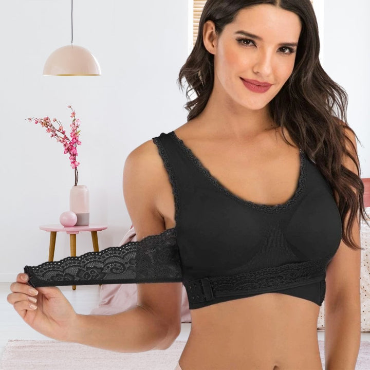 Women's Cotton Front Cross Wireless Support Bra Summer