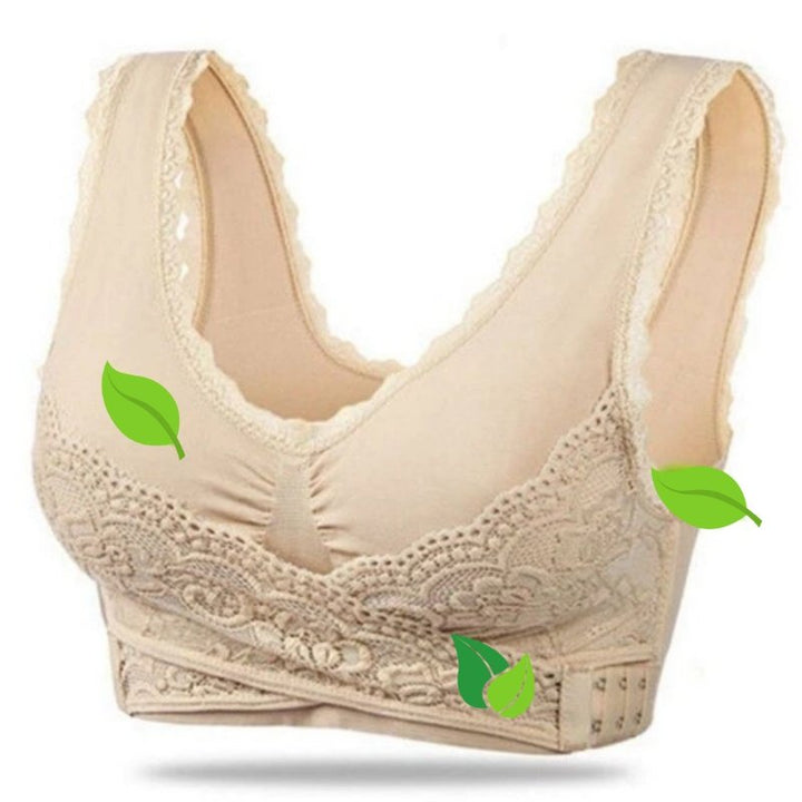 Women's Cotton Front Cross Wireless Support Bra Summer