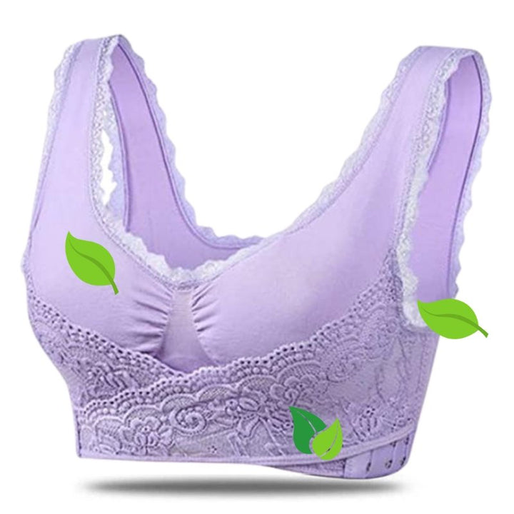 Women's Cotton Front Cross Wireless Support Bra Summer