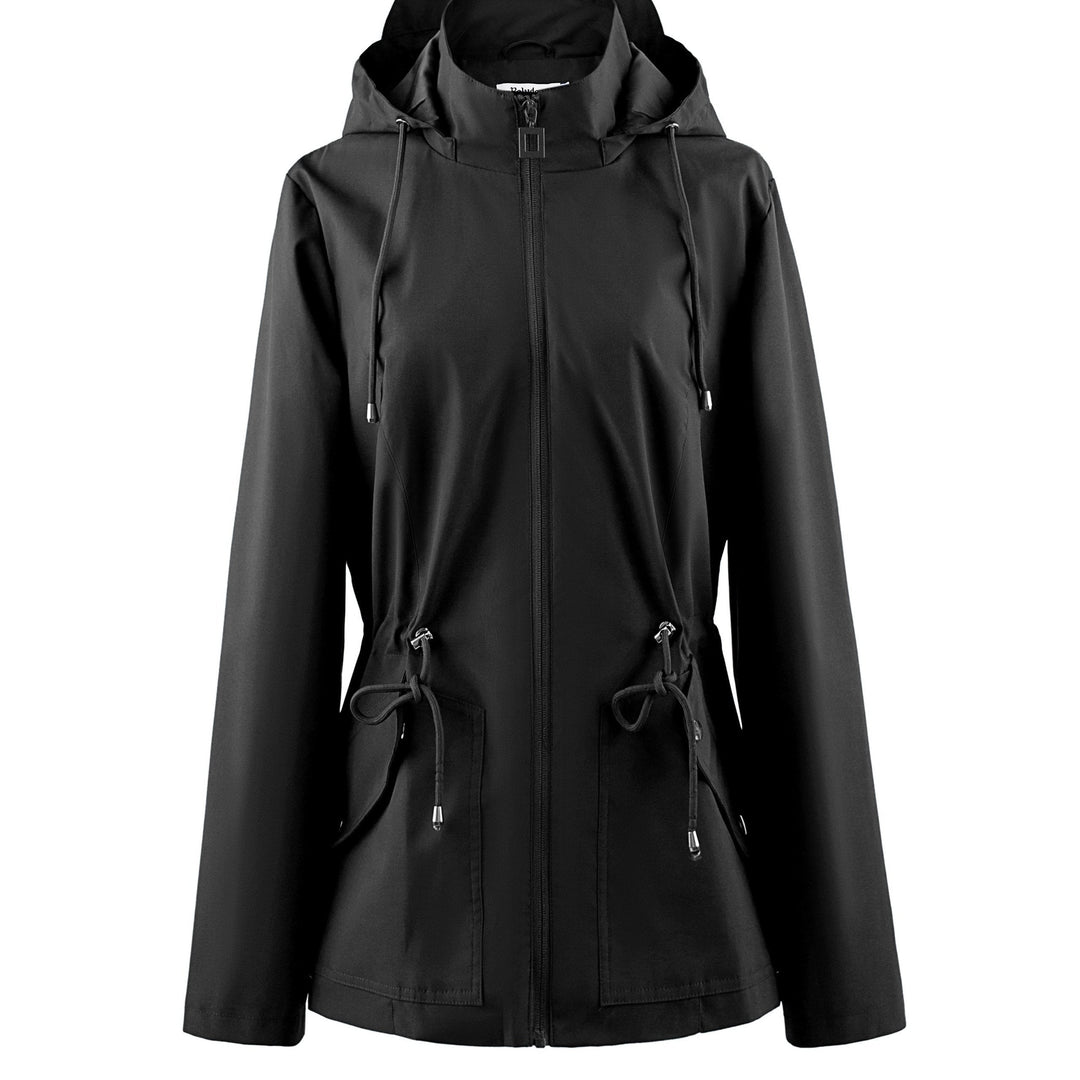 Waterproof Rain Jacket Women's Hooded Fleece Windbreaker