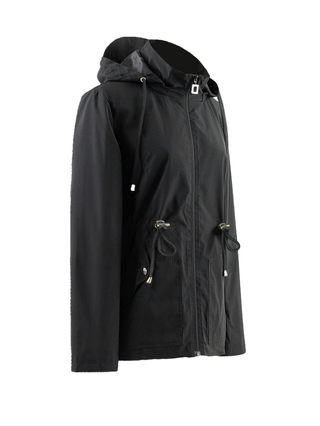 Waterproof Rain Jacket Women's Hooded Fleece Windbreaker