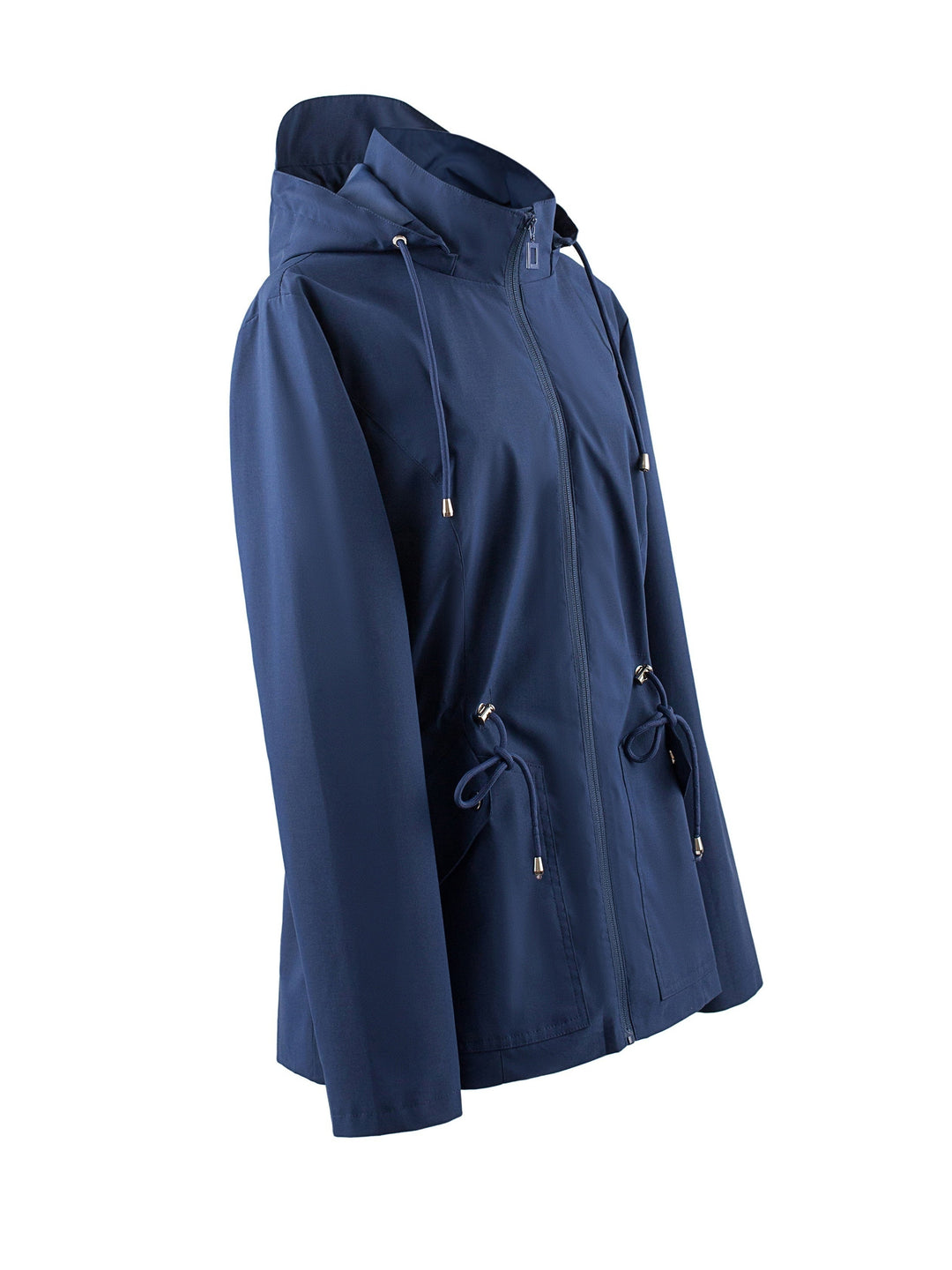 Waterproof Rain Jacket Women's Hooded Fleece Windbreaker