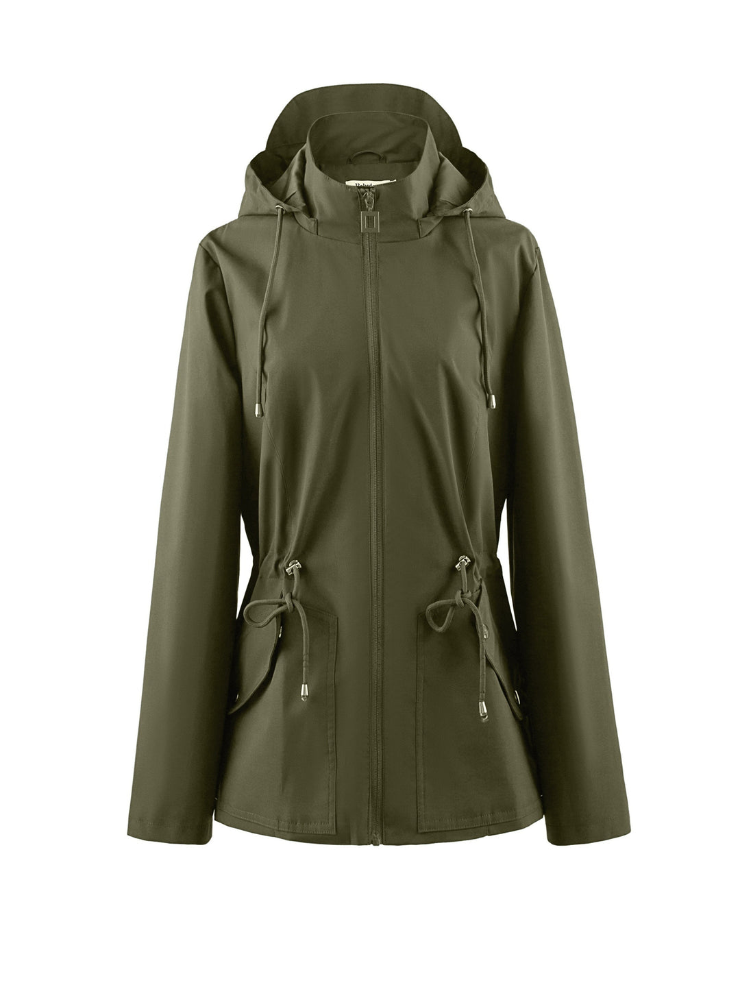 Waterproof Rain Jacket Women's Hooded Fleece Windbreaker