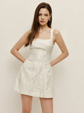 Women's Mini Dress Square Neck Sleeveless A-Line Party Sundress