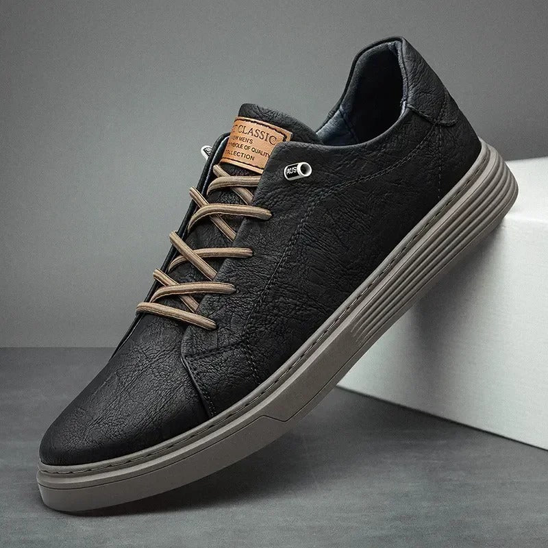 Men's Leather Oxford Sneakers Formal Casual Shoes