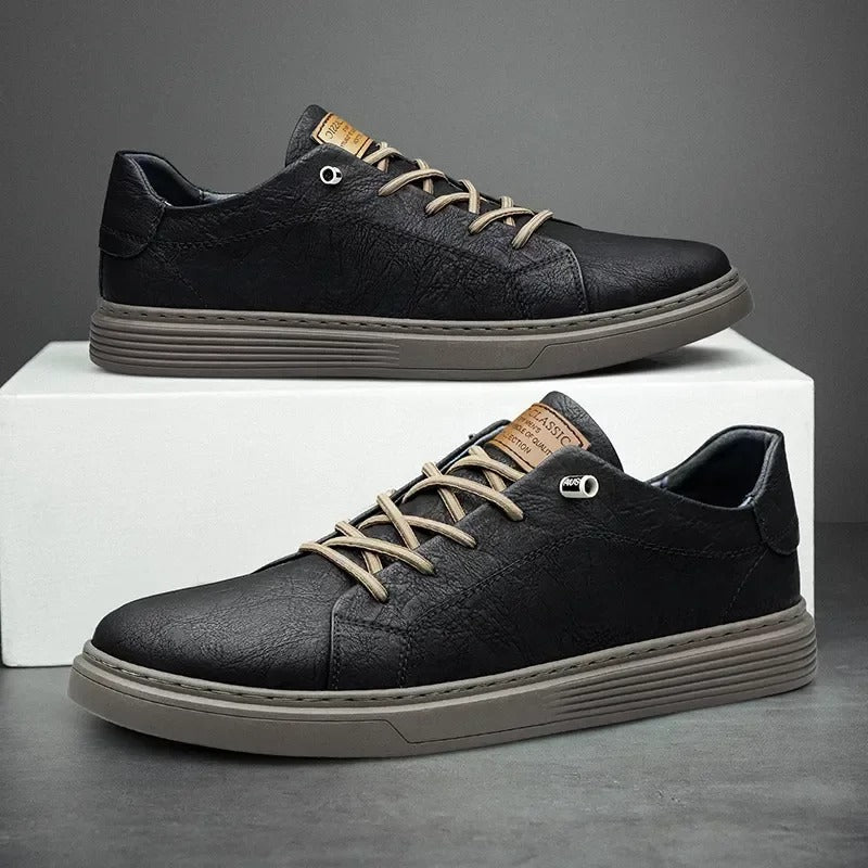 Men's Leather Oxford Sneakers Formal Casual Shoes