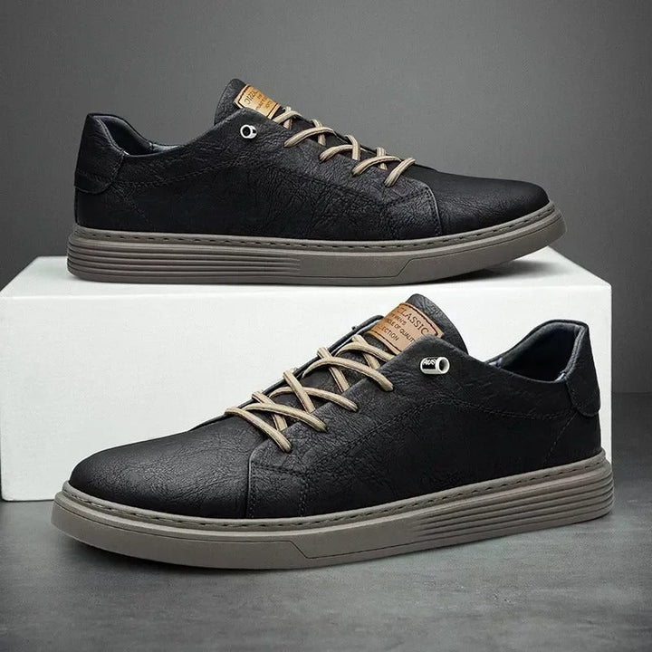 Men's Leather Oxford Sneakers Formal Casual Shoes