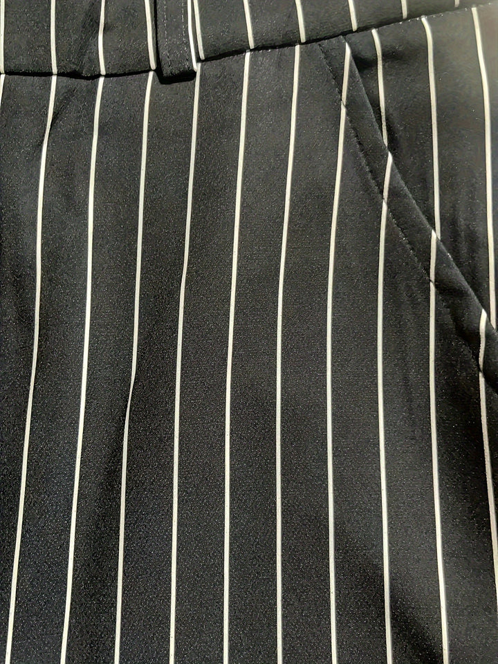 Men's Striped Wool Trousers Regular Fit Casual Work Pants