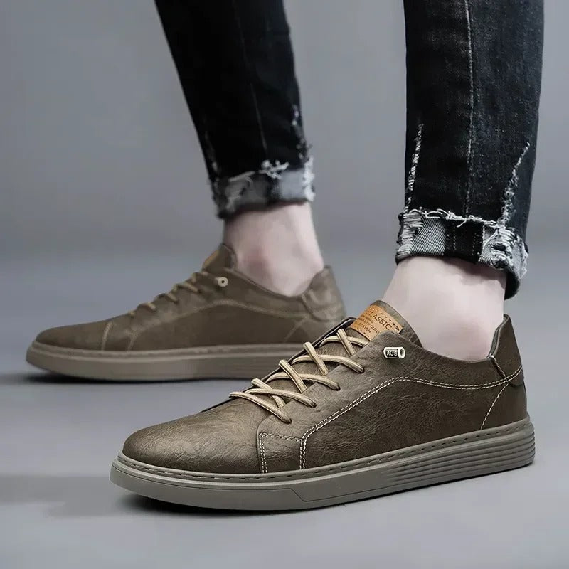 Men's Leather Oxford Sneakers Formal Casual Shoes