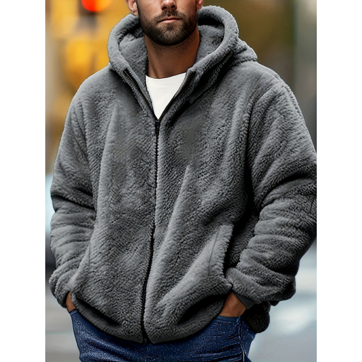 Men's Fleece Zip-Up Hooded Sweatshirt