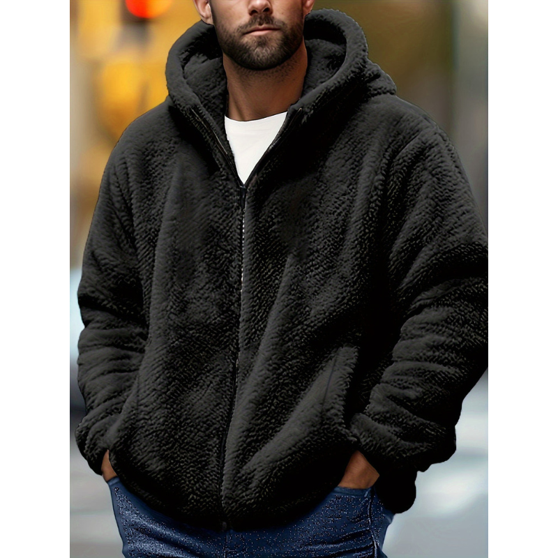 Men's Fleece Zip-Up Hooded Sweatshirt