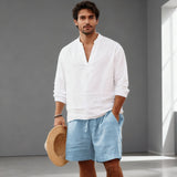 Men's Summer Cotton Linen Shorts