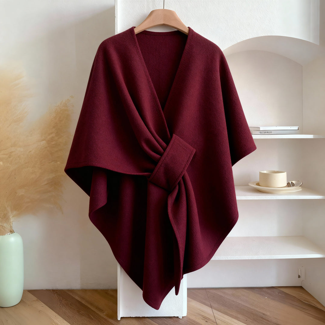 Women's Linen Draped Shawl Wrap Cape