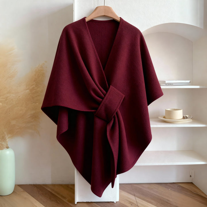 Women's Linen Draped Shawl Wrap Cape