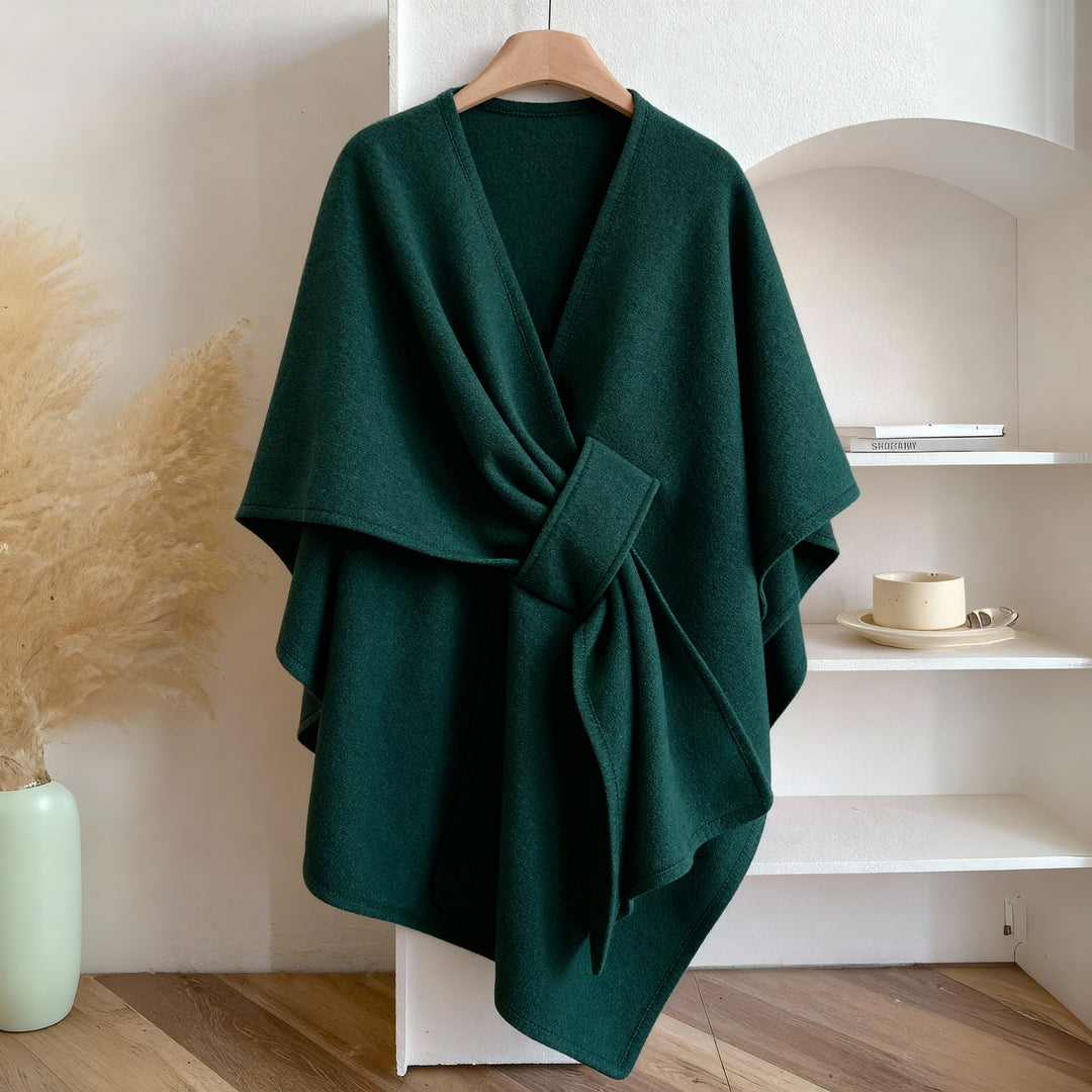 Women's Linen Draped Shawl Wrap Cape