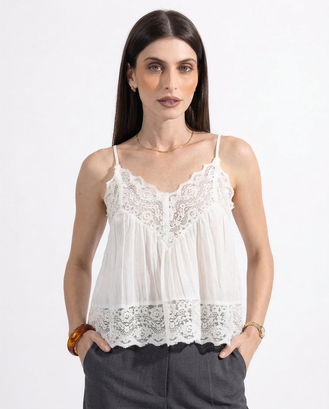 Women's Lace Camisole Sleeveless Blouse Tank Top