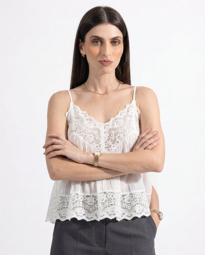 Women's Lace Camisole Sleeveless Blouse Tank Top