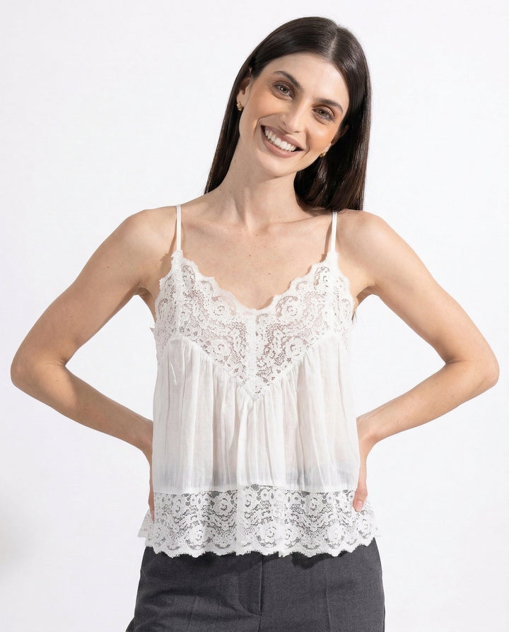 Women's Lace Camisole Sleeveless Blouse Tank Top