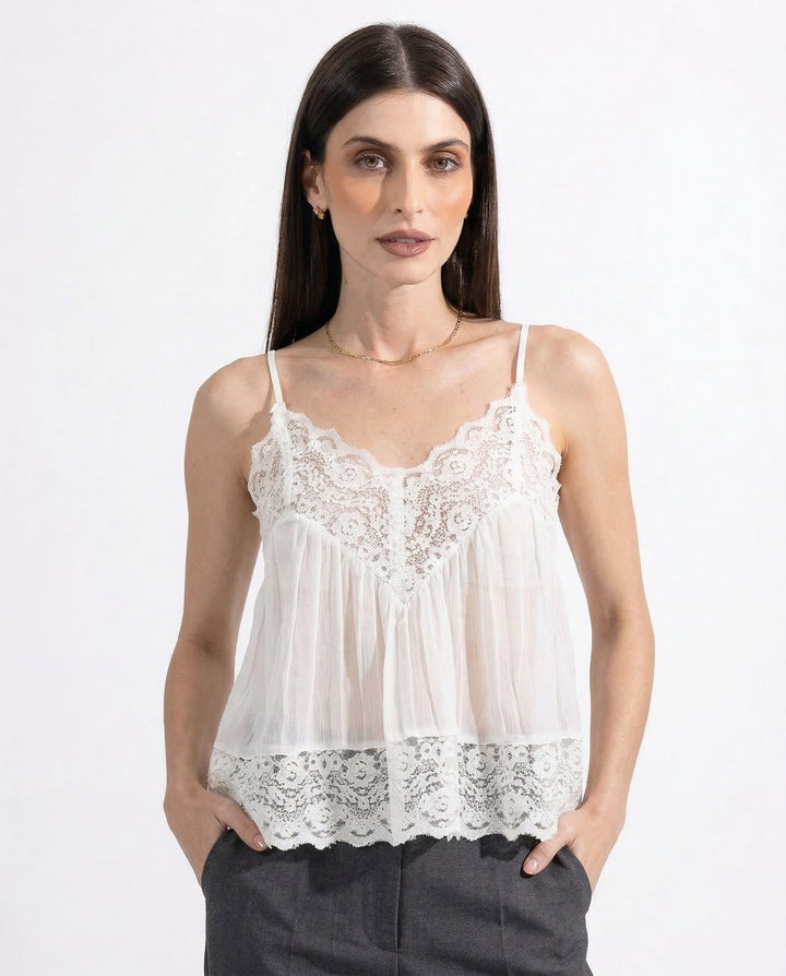 Women's Lace Camisole Sleeveless Blouse Tank Top