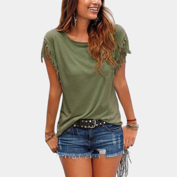 Women's Knit T-Shirt Casual Blouse Tee Top