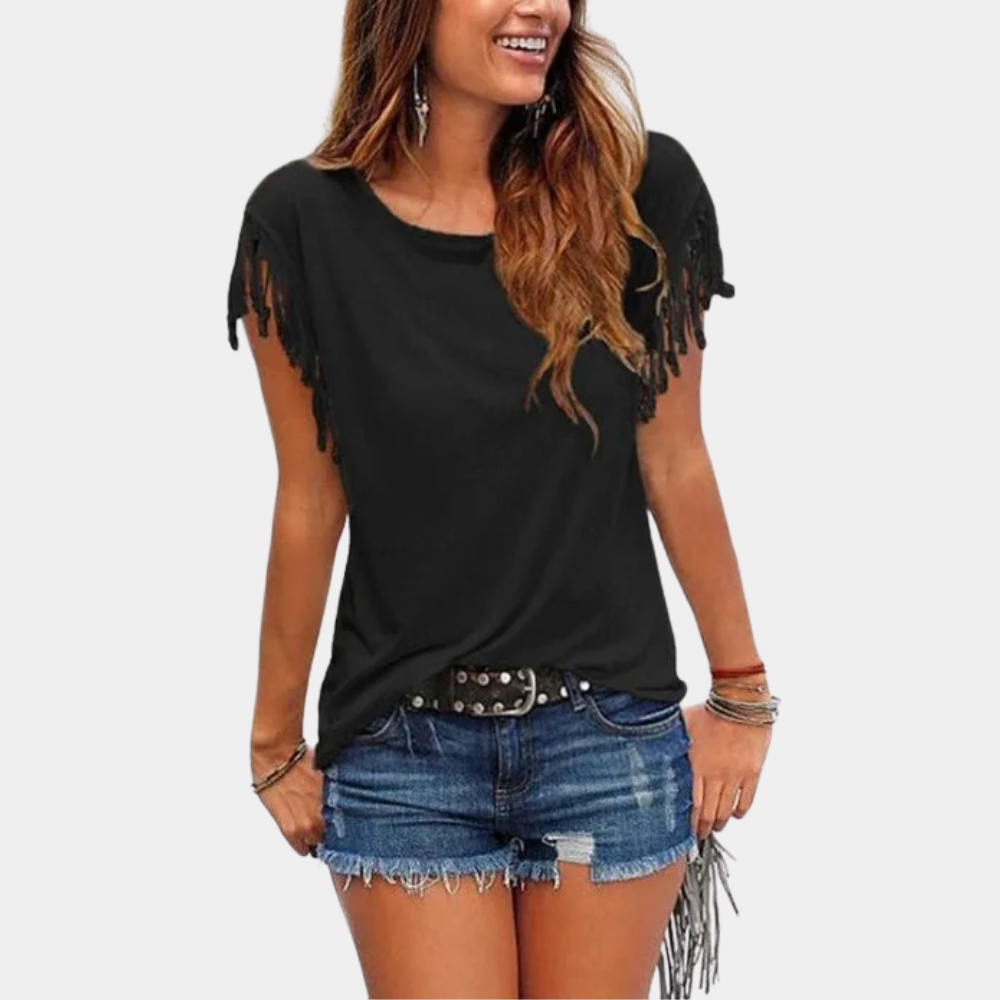 Women's Knit T-Shirt Casual Blouse Tee Top