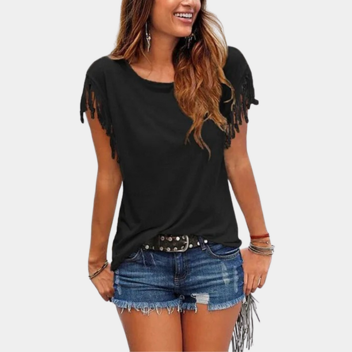 Women's Knit T-Shirt Casual Blouse Tee Top