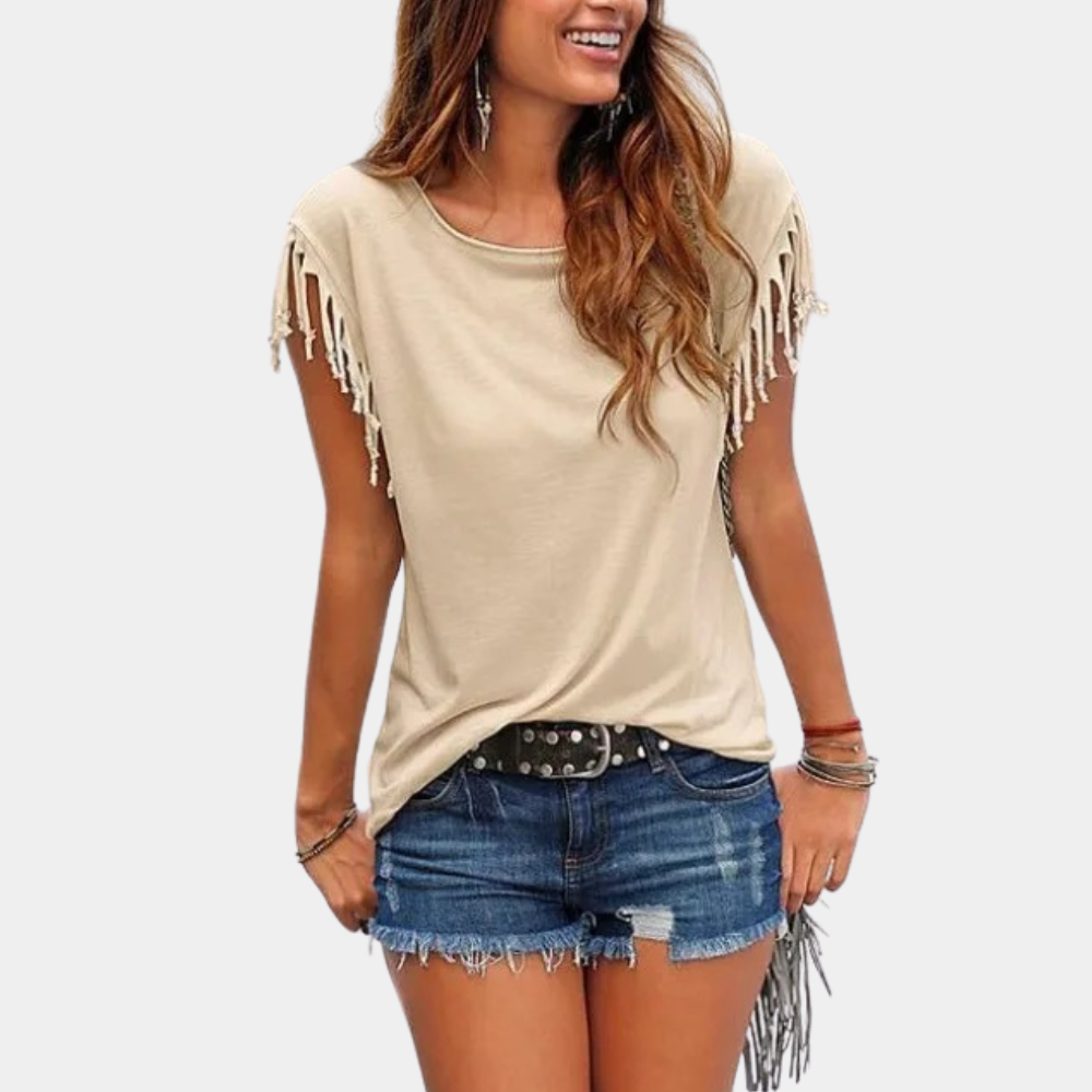 Women's Knit T-Shirt Casual Blouse Tee Top