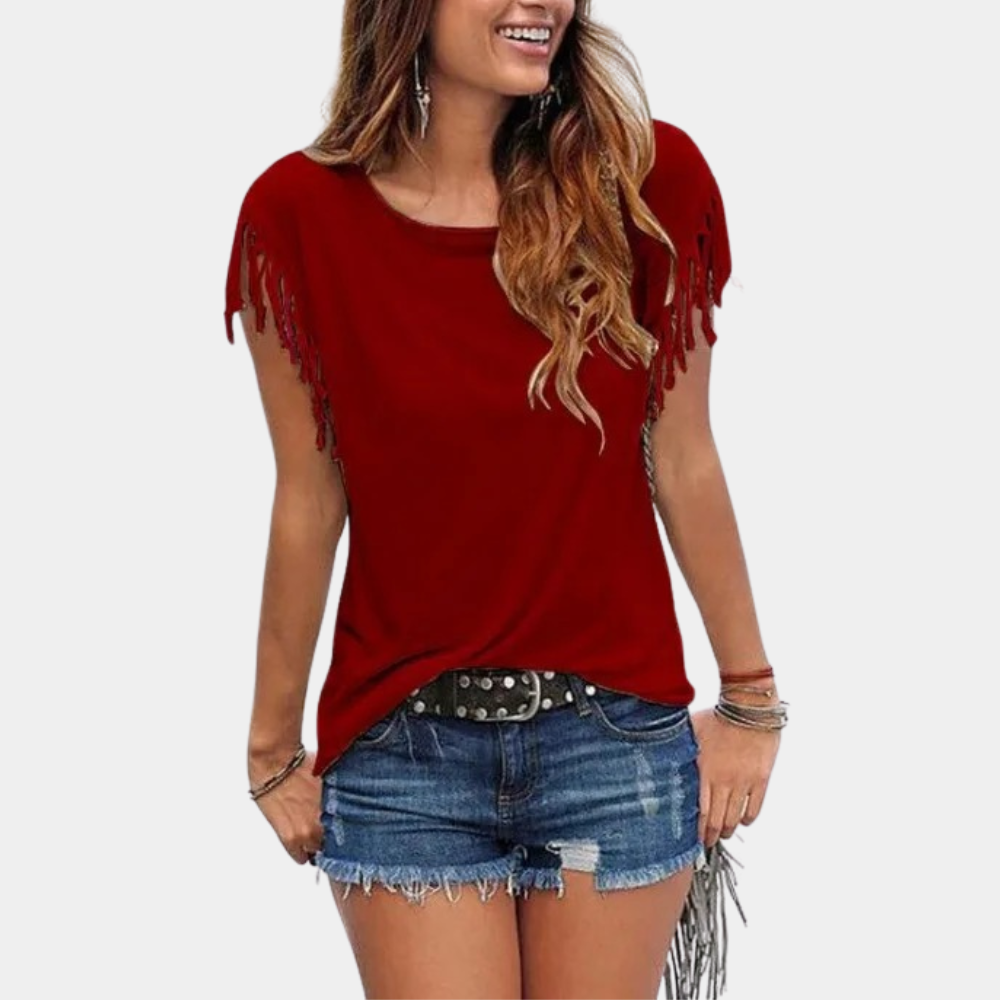 Women's Knit T-Shirt Casual Blouse Tee Top
