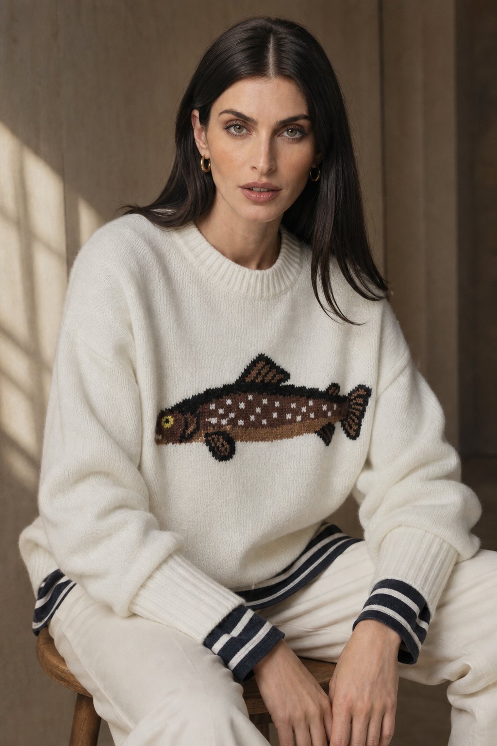 Women's Knit Sweater Quarter Zip Jumper