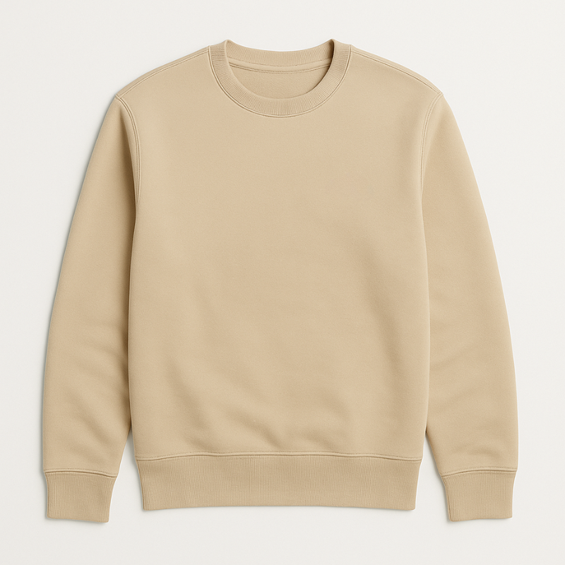 Men's Fleece Long Sleeve Regular Fit Sweatshirt Crew Neck Pullover