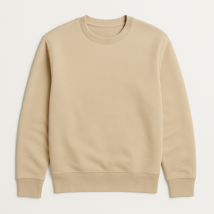 Men's Fleece Long Sleeve Regular Fit Sweatshirt Crew Neck Pullover