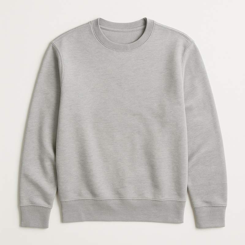 Men's Fleece Long Sleeve Regular Fit Sweatshirt Crew Neck Pullover