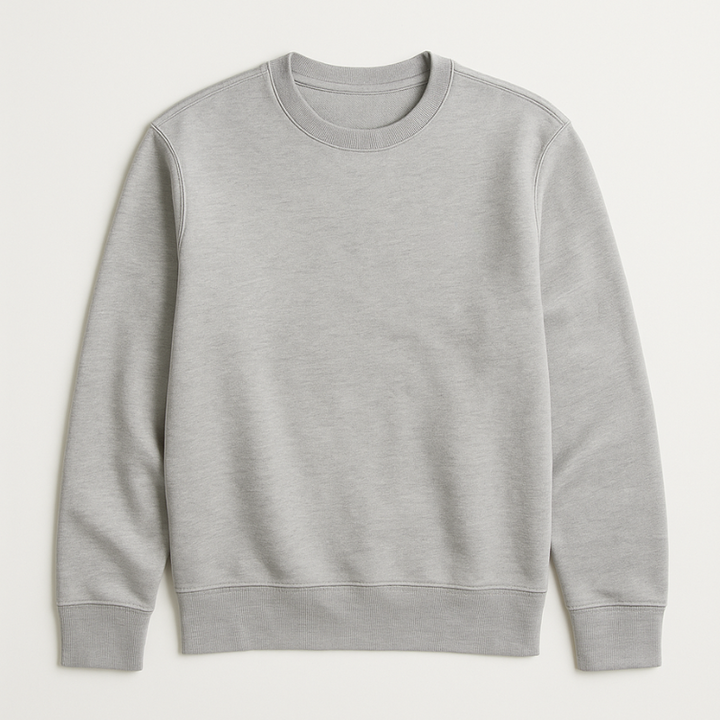 Men's Fleece Long Sleeve Regular Fit Sweatshirt Crew Neck Pullover
