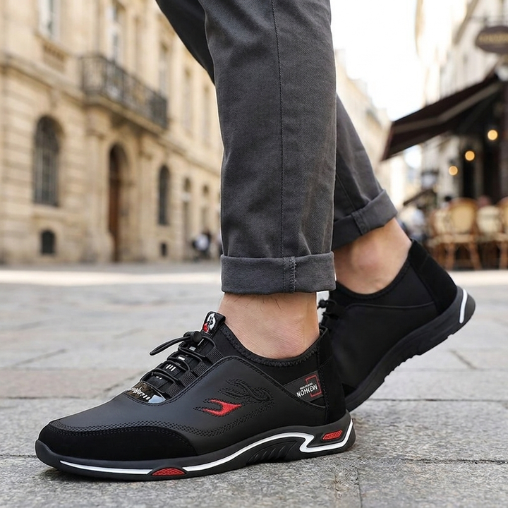 Men’s Leather Orthopedic Cushioned Slip-On Walking Sneakers