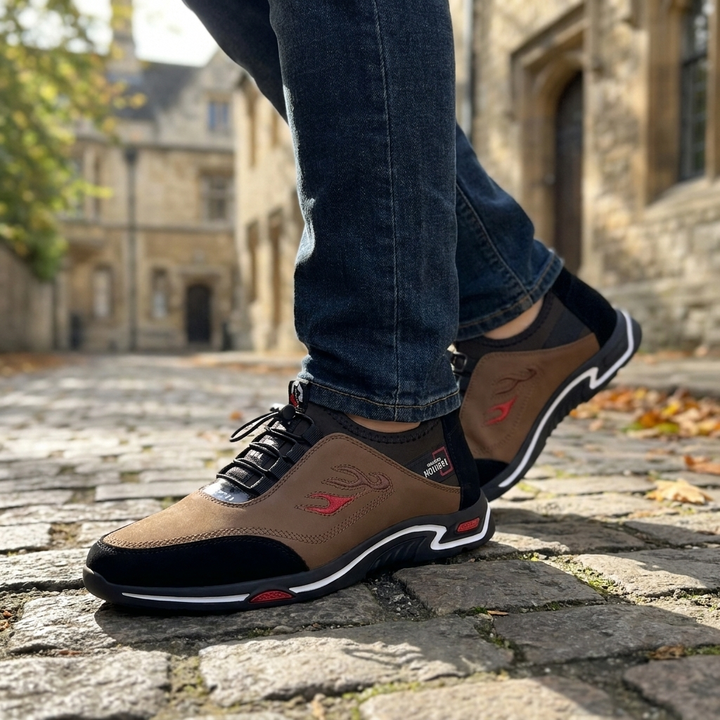 Men’s Leather Orthopedic Cushioned Slip-On Walking Sneakers