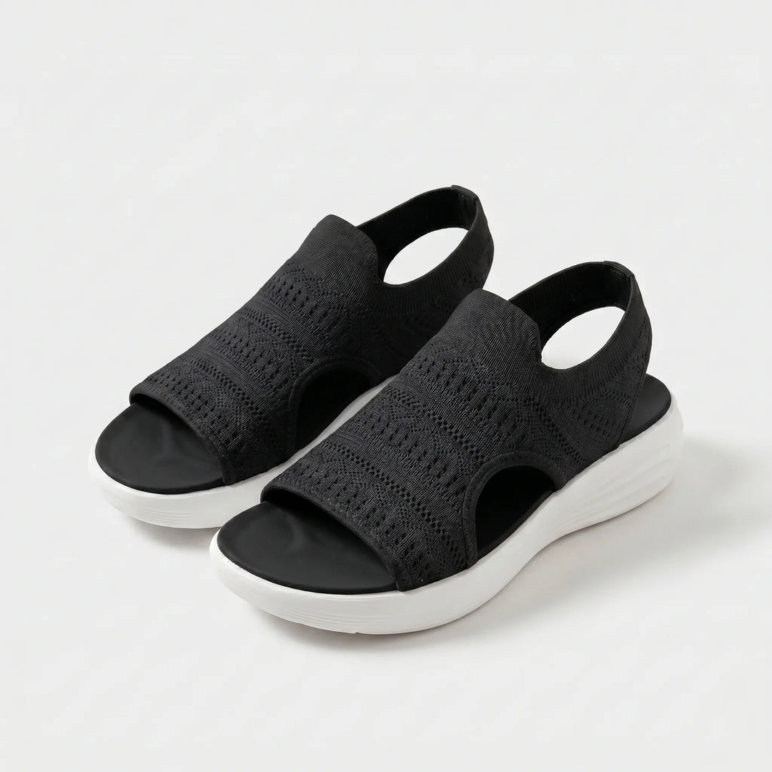 Women’s Knit Cushioned Orthopedic Open-Toe Sandals
