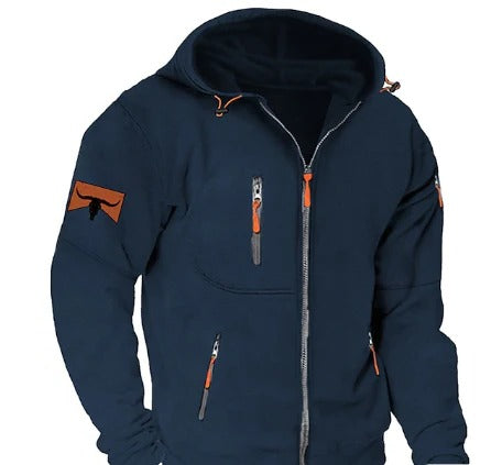 Men's Fleece Hoodie Full Zip Lightweight Jacket
