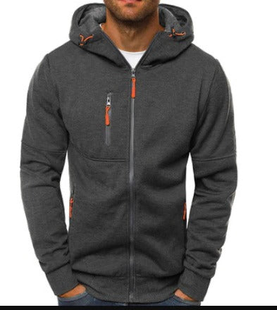 Men's Fleece Hoodie Full Zip Lightweight Jacket