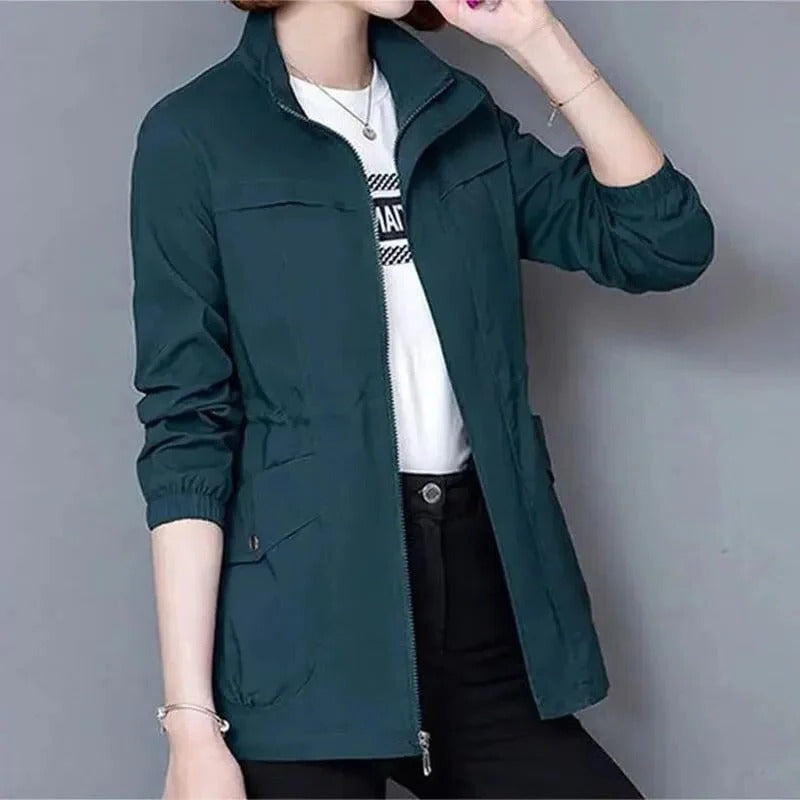 Women's Lightweight Windbreaker Jacket Utility Outdoor Outerwear