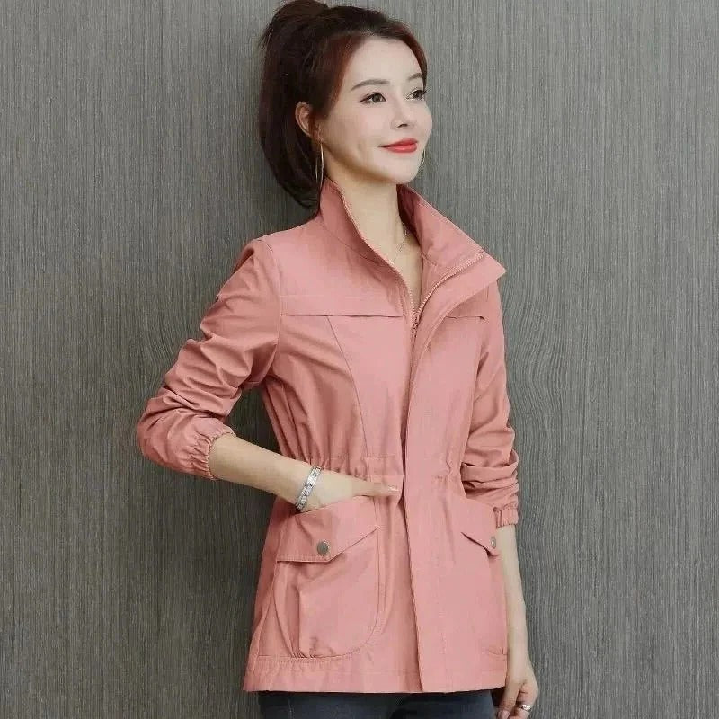 Women's Lightweight Windbreaker Jacket Utility Outdoor Outerwear