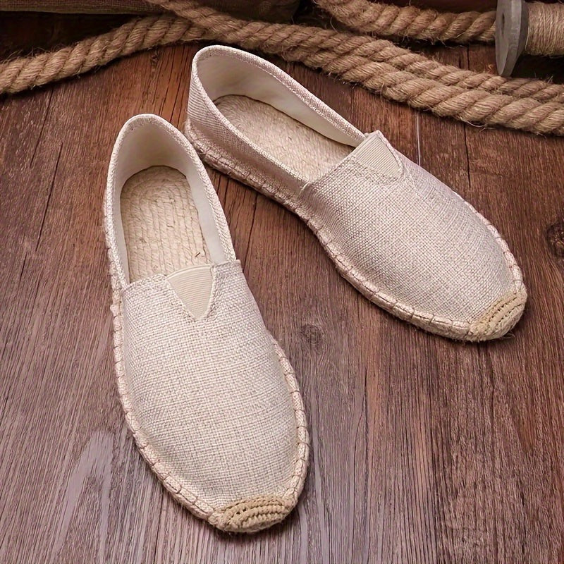 Pánské plátěné espadrilky typu slip-on, ležérní mokasíny