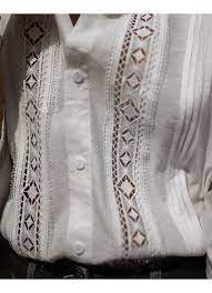 Women's Linen Blouse Long Sleeve Button Down Shirt Top