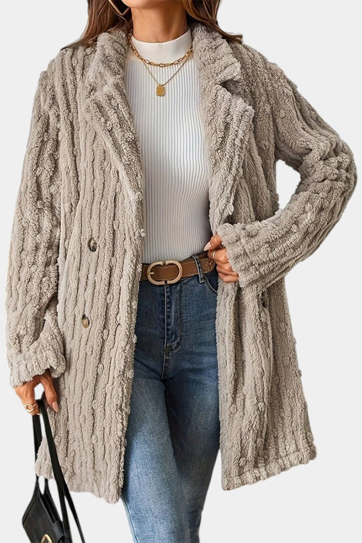 Women’s Double-Breasted Fleece Jacket