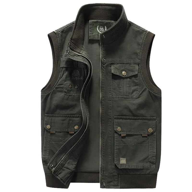 Gilet sans manches utilitaire en polaire pour homme